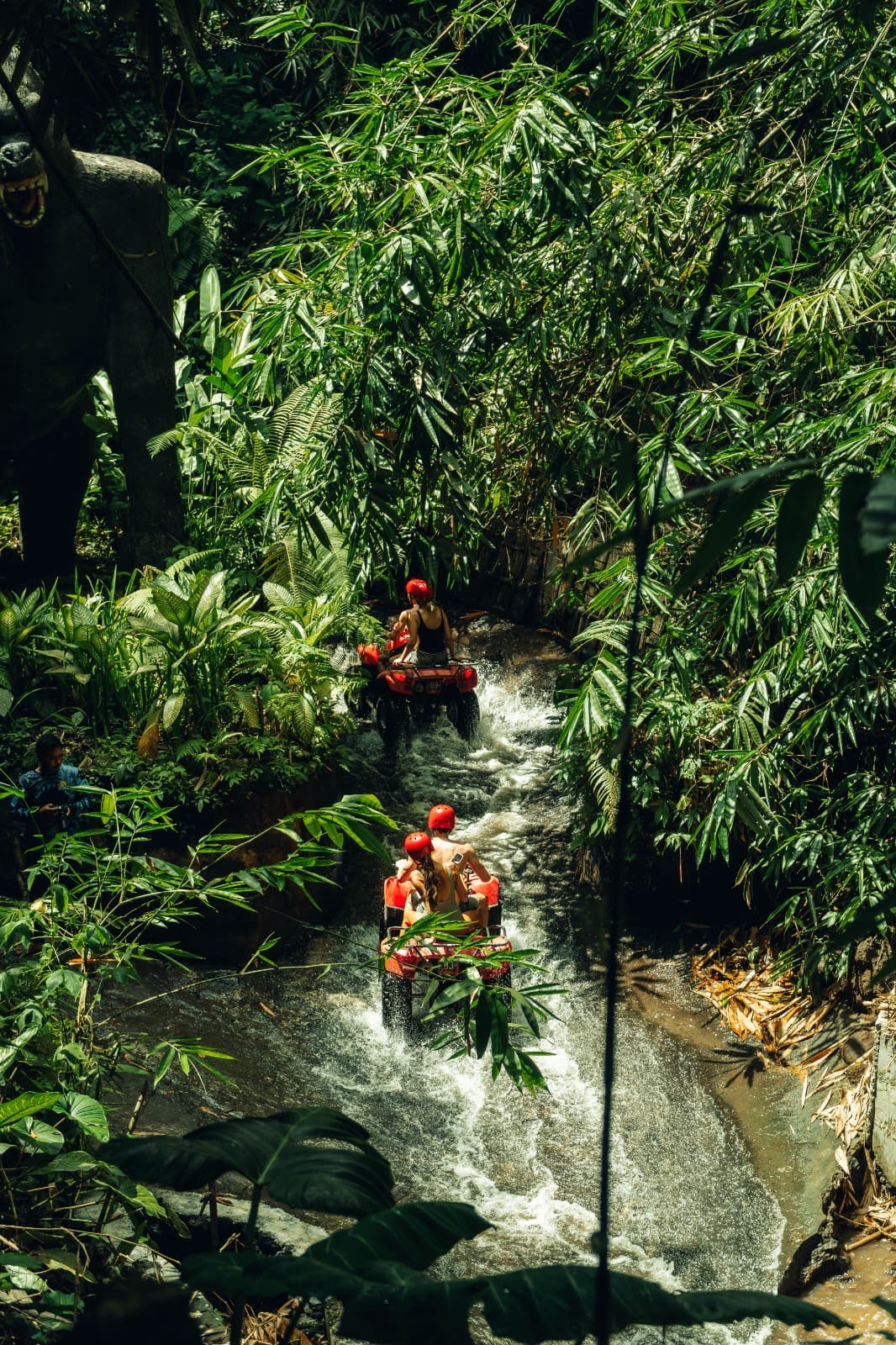 Bali ATV quad bike tour through jungle mud tracks in Ubud